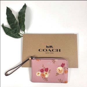 Coach Floral Wristlet wallet coin bag